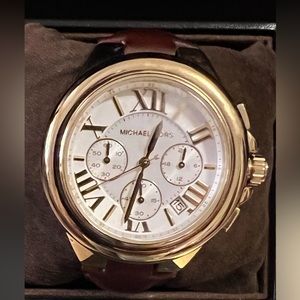 Michael Kors Gold/Brown Leather Watch